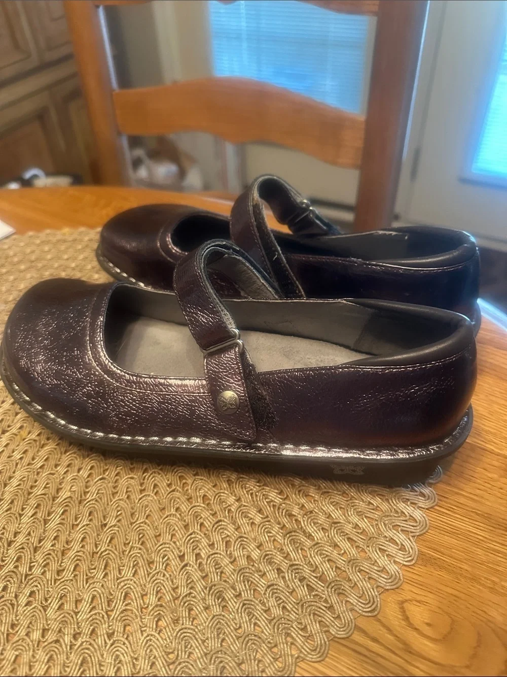Alegria Metallic Bronze Taupe Mary Jane Shoes
